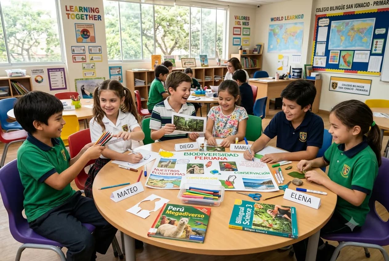 Estudiantes del nivel Primaria en PKES School