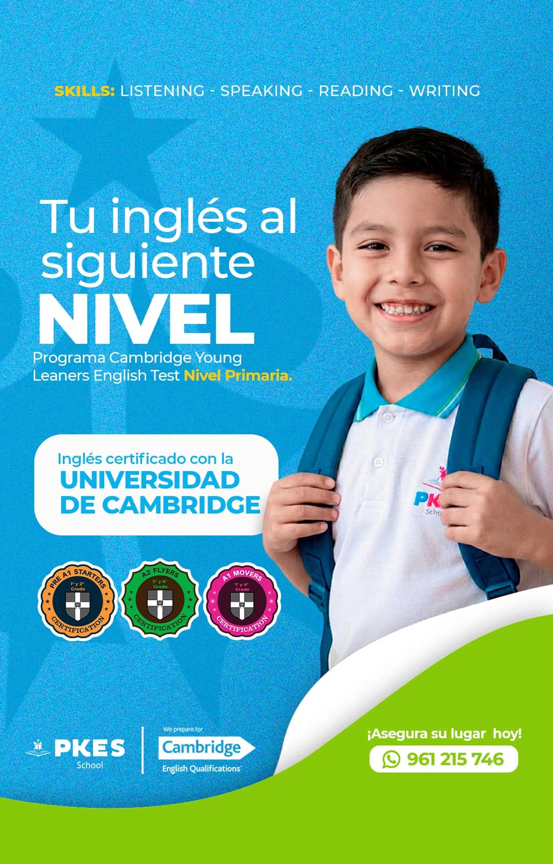 Programa de inglés Cambridge en PKES School
