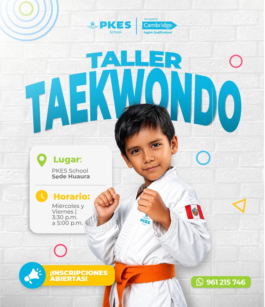 Taller de taekwondo en PKES School