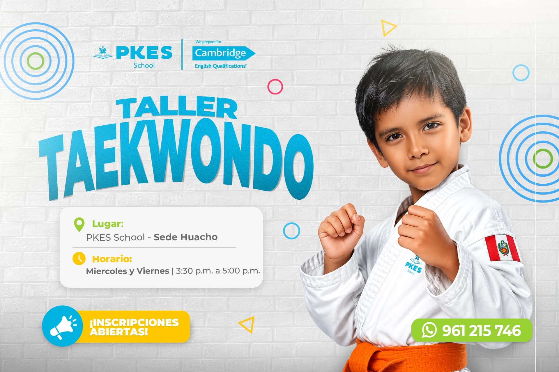 Taller de taekwondo en PKES School