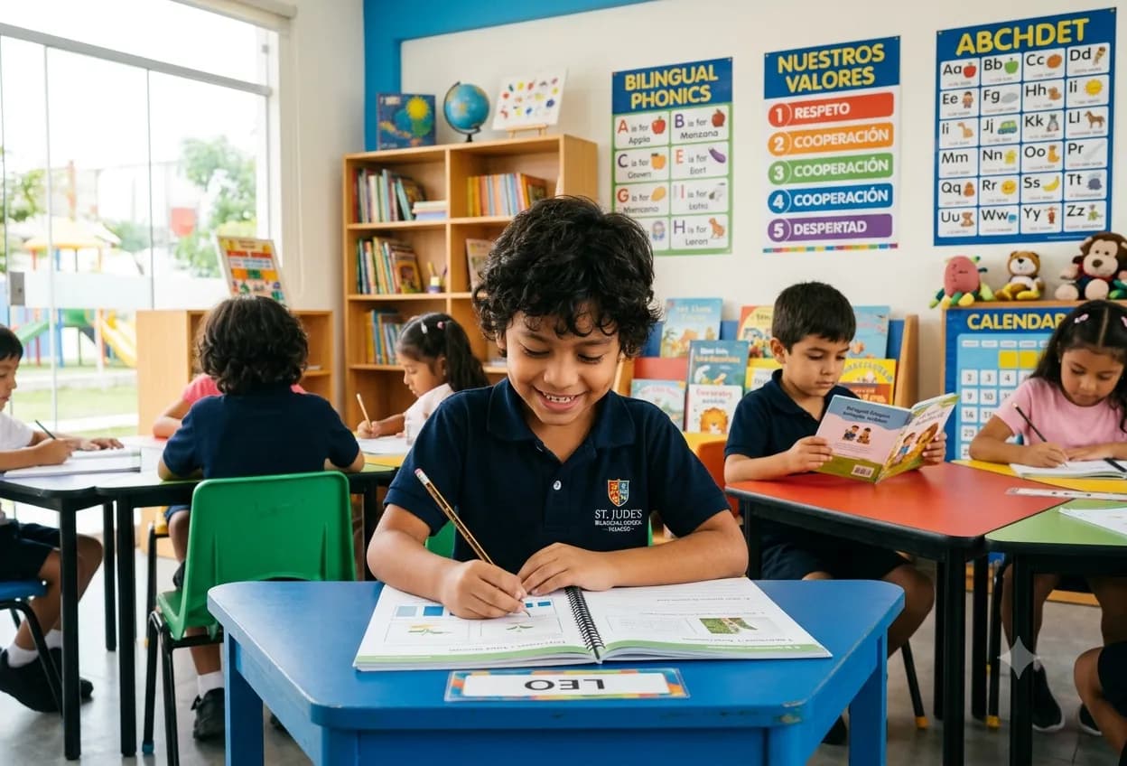 Estudiantes del programa Elementary de Primaria en PKES School
