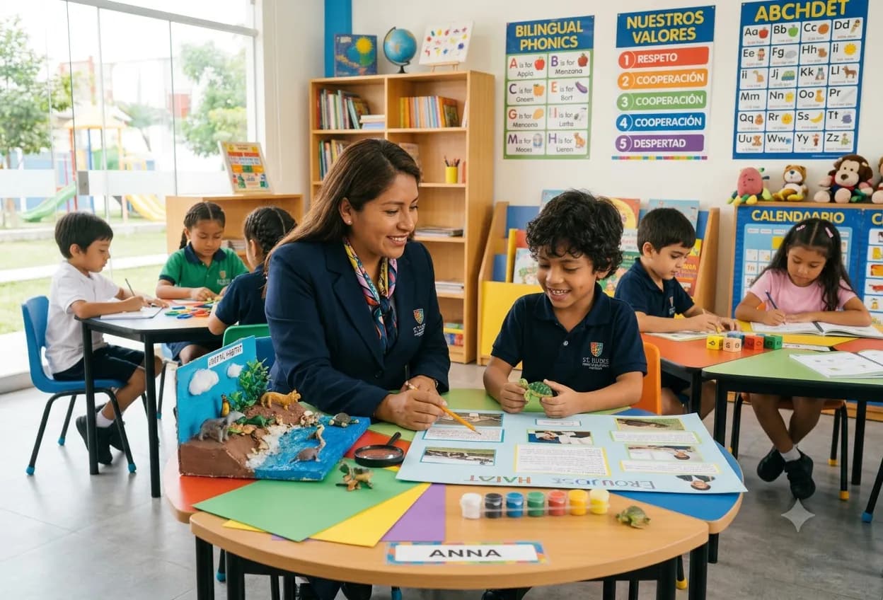 Estudiantes del programa Elementary de Primaria en PKES School 3