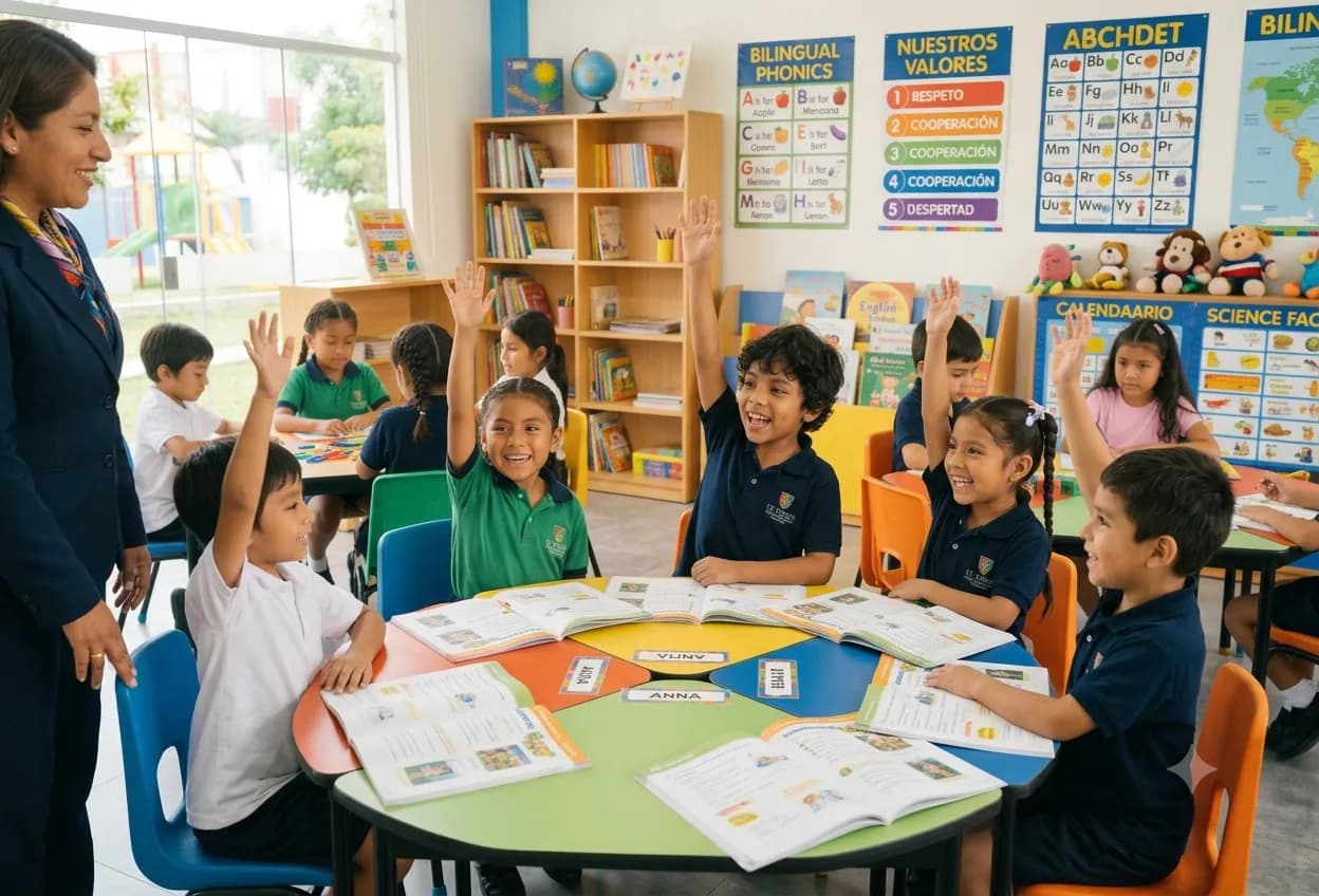 Estudiantes del programa Elementary de Primaria en PKES School 4