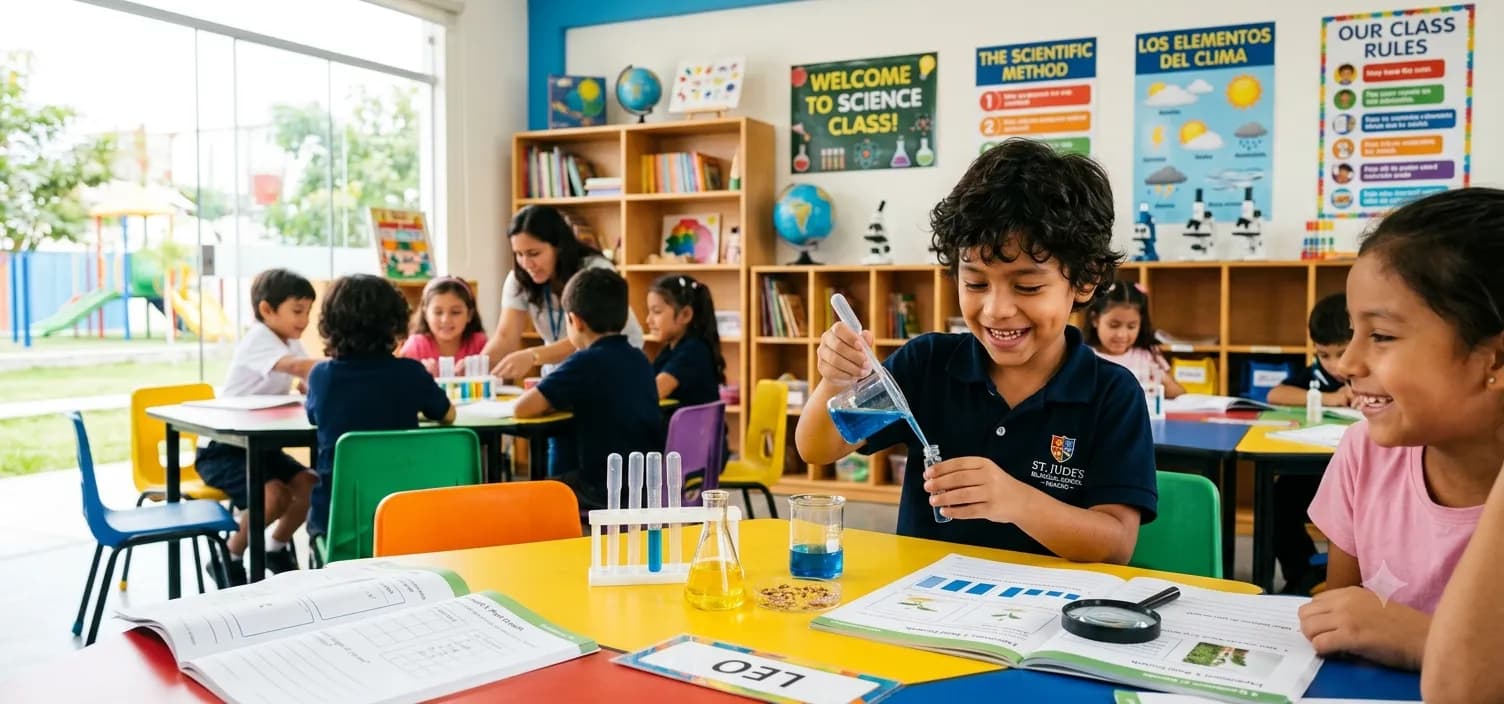 Estudiantes del nivel Primaria en PKES School, Huacho y Huaura